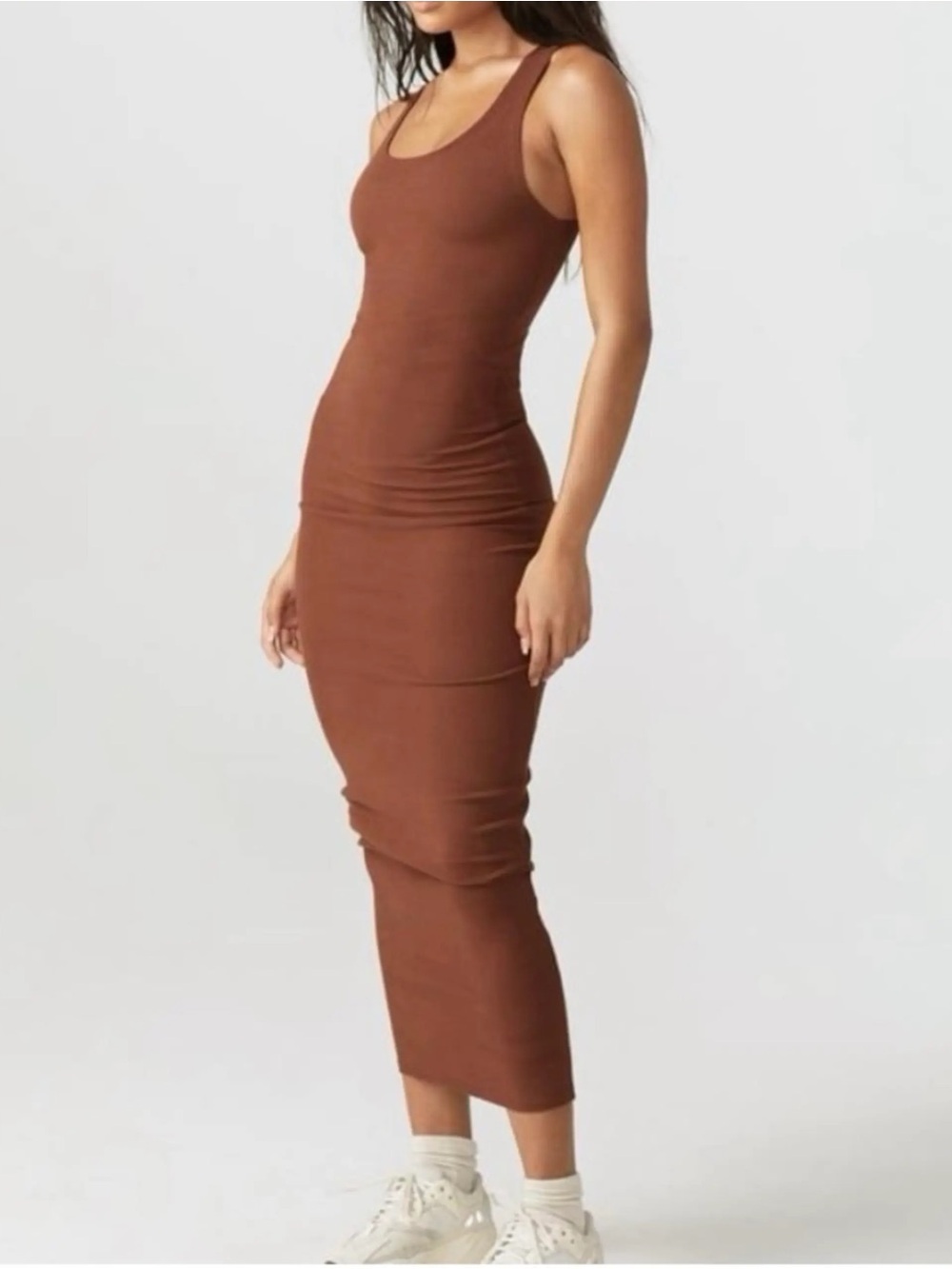 Joah Brown Bodycon Dress - Picture 1 of 8